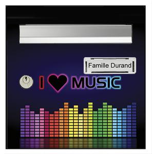 Sticker pour boîte aux lettres, Love Music