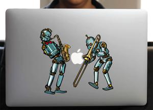Sticker pour Macbook ou PC, les robots musiciens