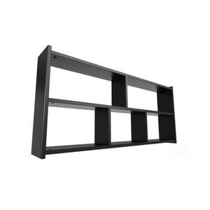 Etagère suspendue largeur 200cm en bois pour lit mezzanine Longueur 200 Noir