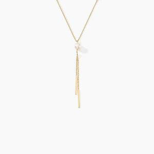 Collier Salman Or Jaune Perle De Culture