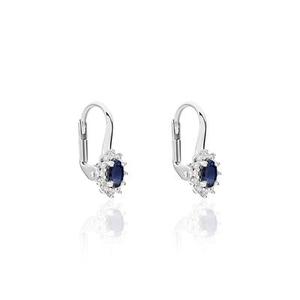 Boucles D'oreilles Pendantes Vladimir Or Blanc Saphir Diamant