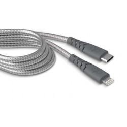 Force Power - Câble Renforcé USB-C / Lightning - 2m - Couleur : Noir