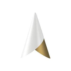 CORNET-Suspension Laiton H24cm Blanc