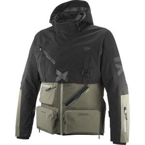 Ixon Etna Veste textile imperméable à l'eau pour moto, noir-brun, taille 2XL