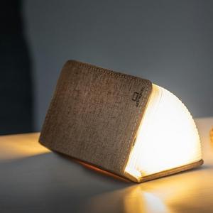 SMART FABRIC BOOKLIGHT MINI-Lampe à poser Lin H12.2cm Marron
