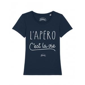 T-shirt Femme - L'apero C'est La Vie - Navy - Taille S