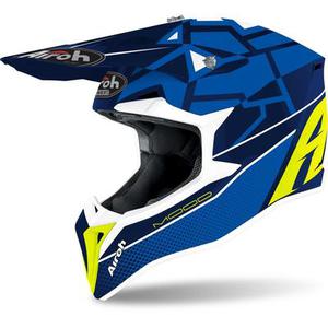 Airoh Wraap Mood Youth Casque de motocross pour jeunes, bleu, taille 2XS