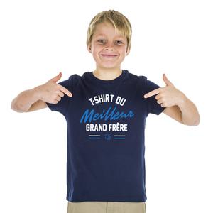 Tshirt Enfant Tshirt Enfant Du Meilleur Grand Frère - Navy - Taille 8 ans