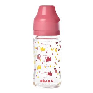Wide Neck Glass Bottle 240ml pink