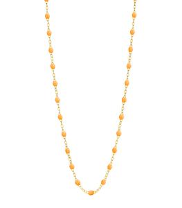 Gigi Clozeau - Femme - Collier or jaune et perles de résine 42 cm - Orange