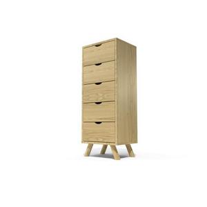 Chiffonnier Scandinave bois 5 tiroirs Viking - Miel