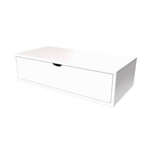 Cube de rangement bois 100x50 cm + tiroir Blanc