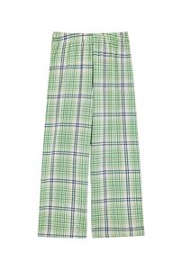 Pantalon Texturé Géométrique - Vert et Bleu
