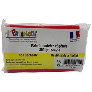 Pâte à modeler Rouge Végétale non séchante 300g Patamode - Pâte à mod