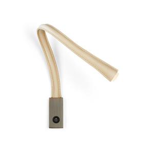 FLEXILED-Applique/liseuse flexible Cuir/Bronze avec interrupteur L60cm Beige