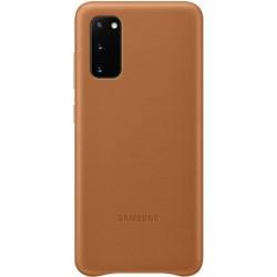 Samsung - Coque Rigide Cuir - Couleur : Marron - Modèle : Galaxy S20