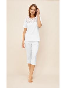 FERAUD - Pyjama manches courtes blanc COTON