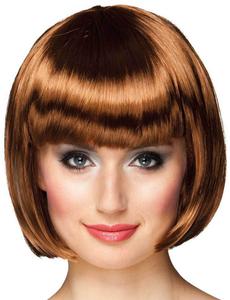 Perruque Courte Marron Femme