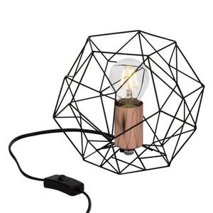 SYNERGY-Lampe à poser Métal Hexagonale Ø22cm Noir