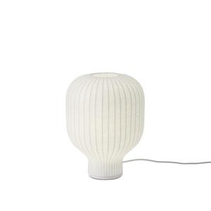 STRAND-Lampe à poser LED Cocon/Métal Ø29cm Blanc