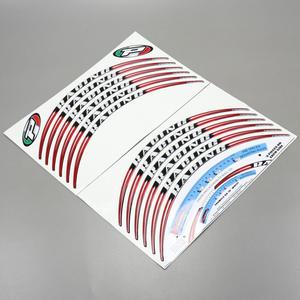 Stickers liserets de jantes préformés rouges Progrip (12 pièces)