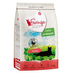 3kg Feringa Adult pressées à froid dinde - Croquettes pour chat
