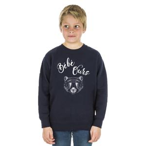 Sweat Enfant Bebe Ours - Navy - Taille 8 ans