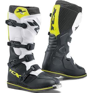 TCX X-Blast Bottes Motocross, noir-blanc-jaune, taille 46