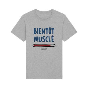 T-shirt Homme - Bientôt Musclé - Gris Chiné - Taille S