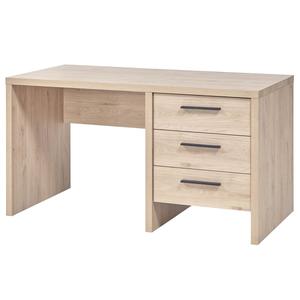 Letty - bureau 3 tiroirs aspect bois clair