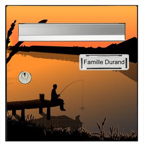 Sticker pour boîte aux lettres, Pêcheur du lac