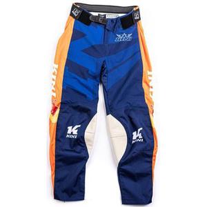 Kini Red Bull Division V 2.2 Pantalon de motocross pour enfants, bleu-orange, taille XL pour Des gamins