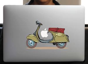 Sticker pour Macbook ou PC, Vespa Vintage H.15 cm