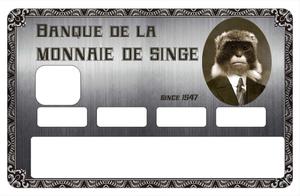 Autocollant pour carte bancaire, Sticker pour carte bancaire, monnaie de singe
