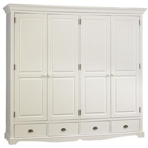 Grande Armoire Penderie Blanche de Style Anglais