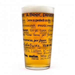 Verre à Bière Multilingue