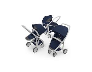 GREENTOM Greentom - Poussette écologique Upp 3 en 1 - Bleu marine / gris