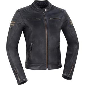 Segura Stripe Crystal Veste en cuir de moto pour dames, noir, taille 3XS 0 32 34 pour Femmes