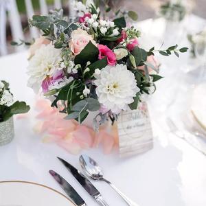 Centre de table Romantique Mariage - Le Jardin des Fleurs