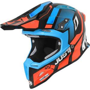 Just1 J12 Vector Casque de motocross, bleu-orange, taille 2XL
