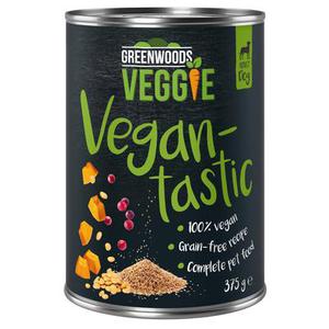 12x375g Greenwoods Veggie, quinoa, potiron, lupins, airelles - Pâtée pour chien