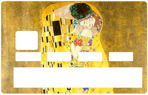 Sticker pour carte bancaire, hommage au BAISER de Gustav Klimt