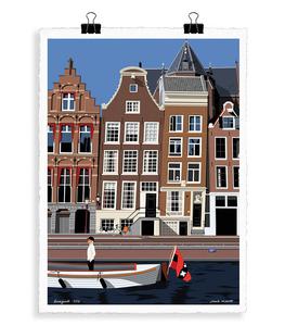Image Republic - Affiche Paolo Mariotti "Amsterdam" 56 x 76 cm - Blanc