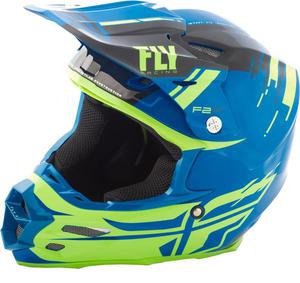 Casque cross Fly Racing 2018 F2 Carbon Forge MIPS - Noir Jaune Bleu S
