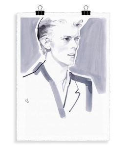 Image Republic - Portrait B4 David Bowie 56 x 76 cm - Blanc