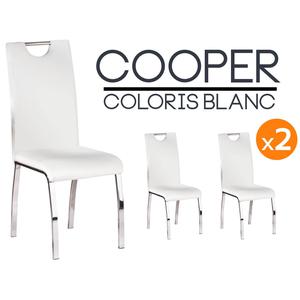 Cooper - lot 2 chaises blanches