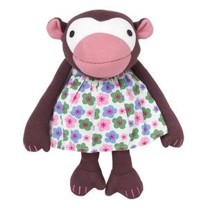 Peluche Singe Robe à fleurs Frida 32cm Coton bio Franck & Fischer -