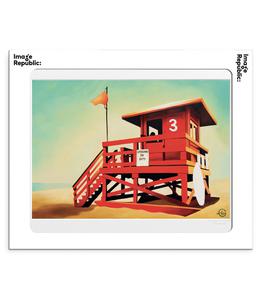 Image Republic - Affiche Santa Monica 40 x 50 cm - Blanc