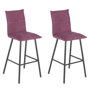 Lagos - lot de 2 tabourets violets assise h76cm
