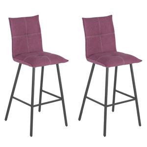 LAGOS - Lot de 2 Tabourets Violets Assise H76cm